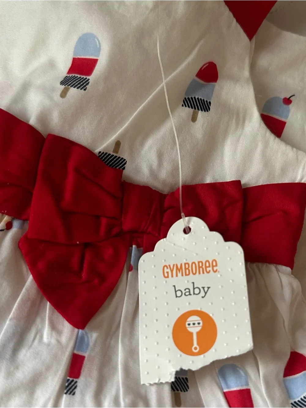 Gymboree Baby Popsicle Print Dress NWT Red White Blue Summer